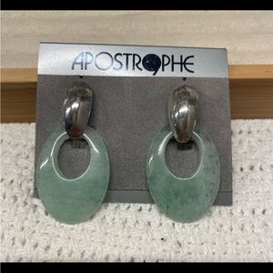 Vintage new old dead stock stone earrings.